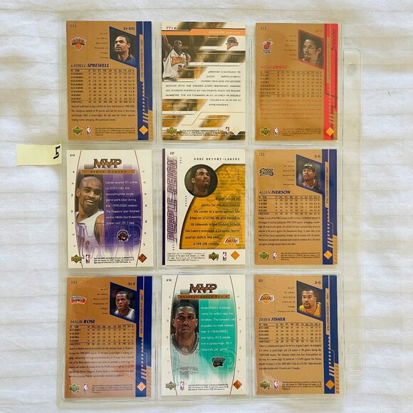 LOT OF 9 BASKETBALL TRADING CARDS. MINT CONDITION. Includes a KOBE BRYA… - Picture 7 of 9